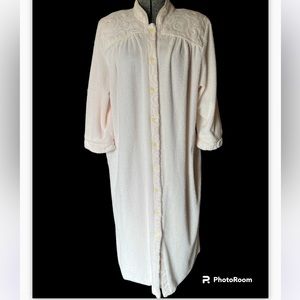 Vintage 80s Diamond Tea terry robe or swim cover